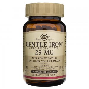 Solgar Gentle Iron, dwuglicynian żelaza 25 mg 