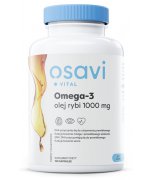 OSAVI Omega-3 Olej Rybi, 1000mg (Naturalny smak) - 180 kapsułek