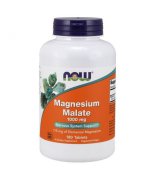 NOW FOODS Magnesium Malate - Jabłczan magnezu 1000 mg - 180 tabletek
