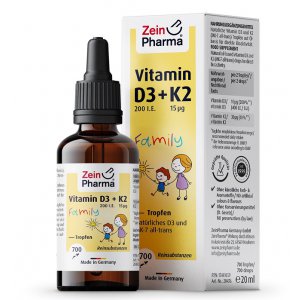 Zein Pharma Vitamin D3 + K2 Family Drops